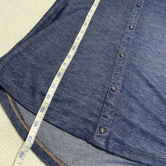 Cold Shoulder Denim Look Top NWOT - Picture 4 of 14